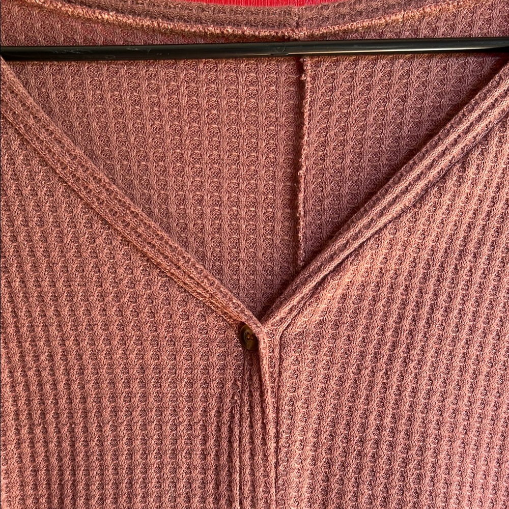 Women's Button Down Ribbed Shirt - Picture 4 of 6